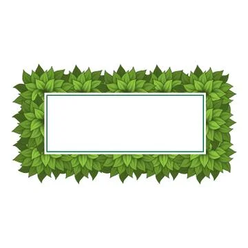 Green bushes frame Stock Illustration