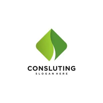 Green business consulting logo design inspiration Stock Illustration