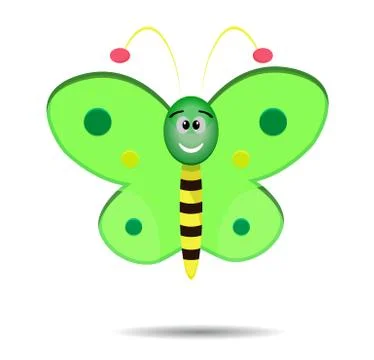 Green butterfly Stock Illustration