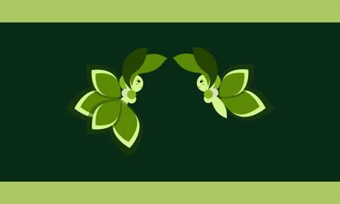 Green butterfly. Illustration