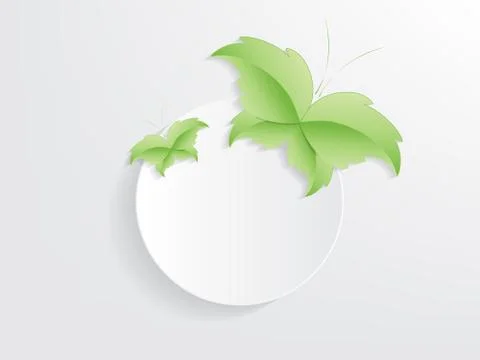 Green butterfly leaf concept Ilustração Stock