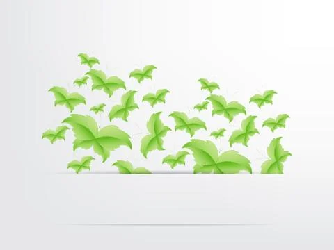Green butterfly leaf concept Stock-Illustration