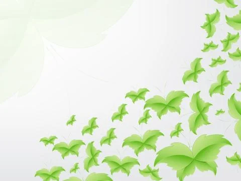 Green butterfly leaf concept Illustrazione stock