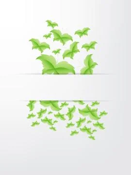 Green butterfly leaf concept Illustrazione stock