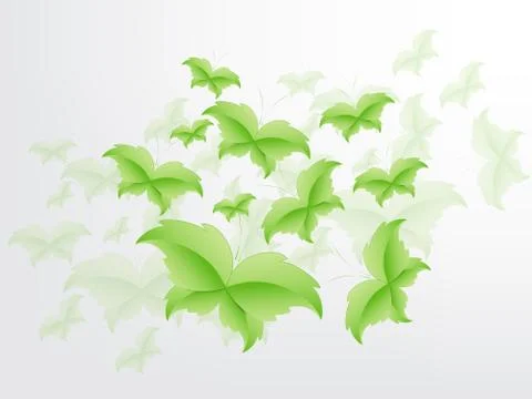 Green butterfly leaf concept 스톡 일러스트