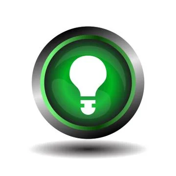 Green button bubble Illustrazione stock