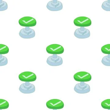 Green button with check mark pattern seamless vector 스톡 일러스트