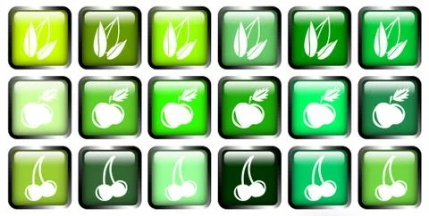 Green button Stock Illustration