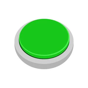 Green button. isolated button on a white background. object vector illustrati Stock Illustration