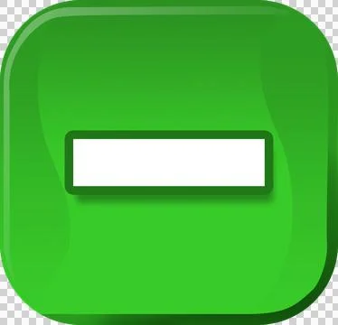 Green button of minus symbol Stock Photos
