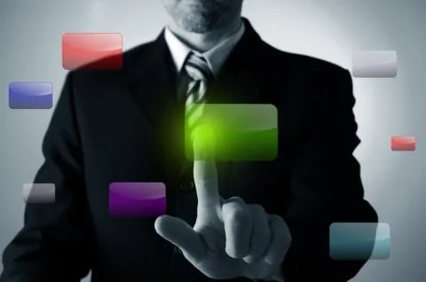 Green button Stock Photos