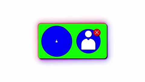 Green button with white silhouette user icon Stock Footage 333782217