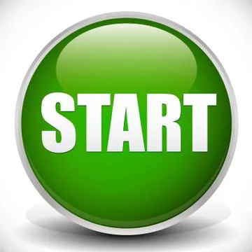 Green button with word "START" Stock Illustration