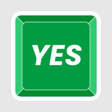 Green button yes mark. Symbols green checkmark isolated on white background Stock Illustration