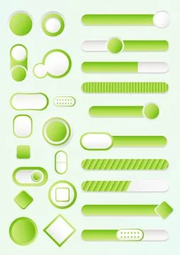 A Green Buttons Stock Illustration