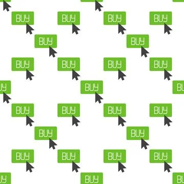 Green Buy Button with Mouse Click vector Crypto or Stock Trading seamless p.. Stock Illustration