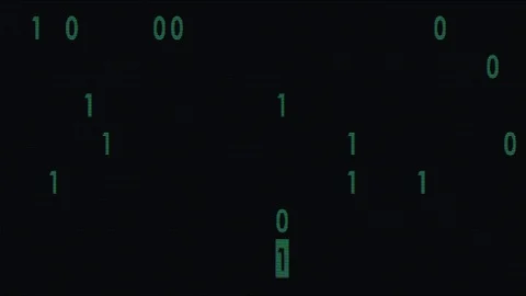 Green bynary code fast random typing on old led lcd display animation background Stock Footage 83160951