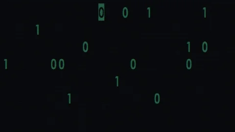 Green bynary code fast random typing on old led lcd display animation background Stock Footage 83161952