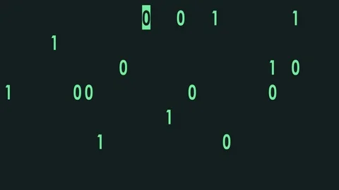 Green bynary code fast random typing on display flat animation background loop - Stock Footage 83162081