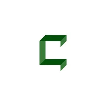 Green c letter Stock Illustration