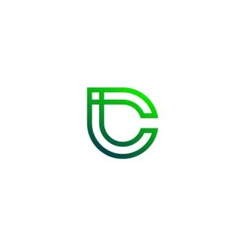 Green c letter Stock Illustration