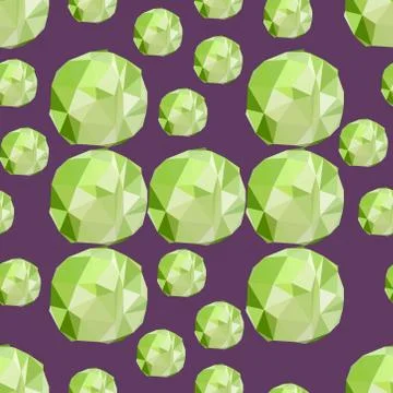 Green cabbage on colour background seamless pattern Stock Illustration