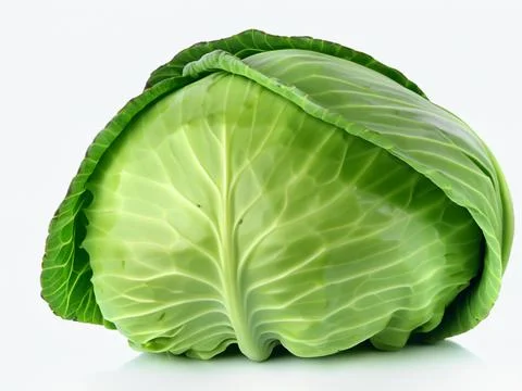 Green cabbage isolated on white background Stock Photos