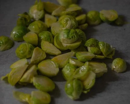 Green cabbages on table Stock Photos