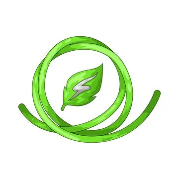 Green cable illustration Illustrazione stock