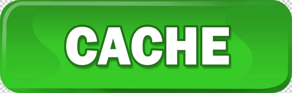 Green cache button icon Illustrazione stock