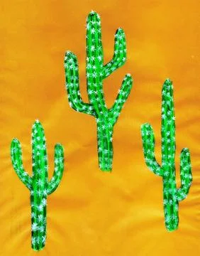Green Cactus Art Illustrazione stock