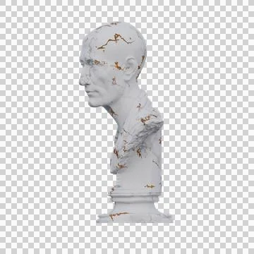 Green Caesar  statue, 3d renders, isolated, perfect for your design Stock Illustration