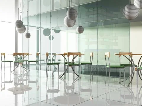 Green cafe Stock Illustration