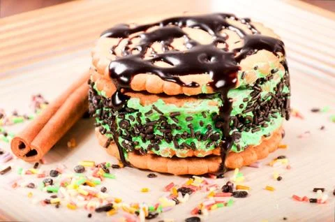 Green cake Stock Photos