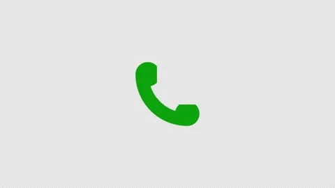 Green call icon animation with floating pink hearts loop isolated on alpha c Видео 336003013