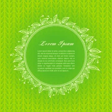 Green calligraphic elements Illustrazione stock