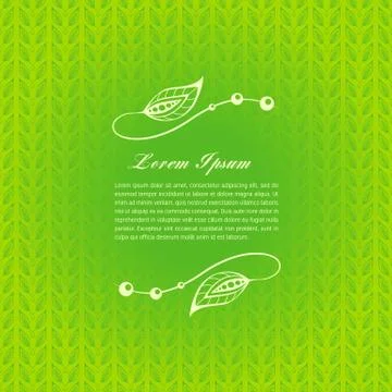 Green calligraphic elements Stock Illustration