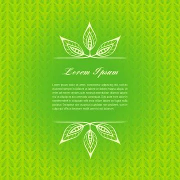 Green calligraphic elements Illustrazione stock