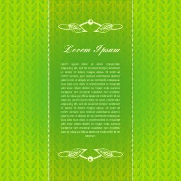Green calligraphic elements Illustrazione stock