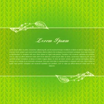 Green calligraphic elements Stock Illustration