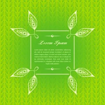 Green calligraphic elements Illustrazione stock