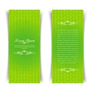 Green calligraphic elements Illustrazione stock