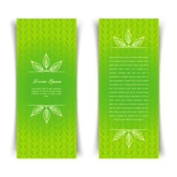 Green calligraphic elements Stock Illustration