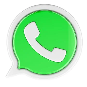 Green calling button, 3D rendering Stock Illustration