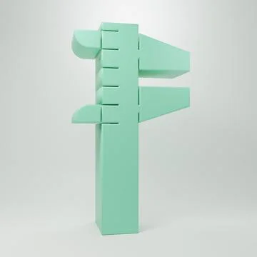 Green Calliper or caliper and scale icon isolated on grey background. Preci.. Stock Illustration