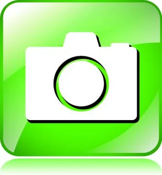 Green camera icon Stock Illustration