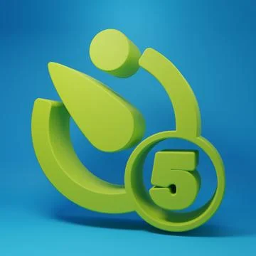 Green Camera timer icon isolated on blue background. Photo exposure. Stopwa.. Illustrazione stock