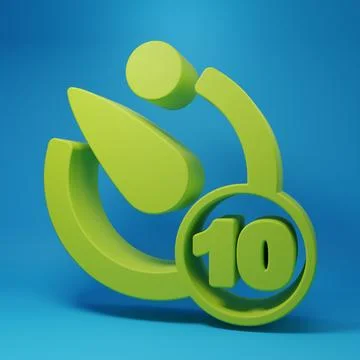 Green Camera timer icon isolated on blue background. Photo exposure. Stopwa.. Stock Illustration