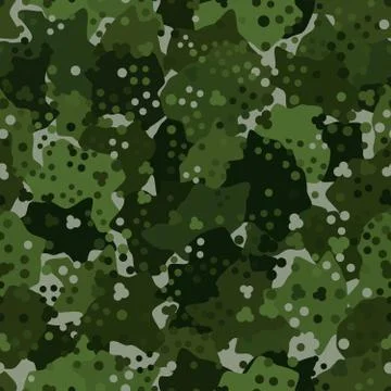 Green camouflage pattern background seamless vector illustration Illustration