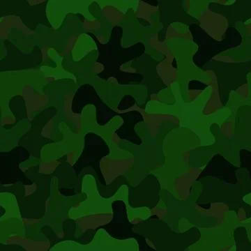 Green camouflage pattern background seamless vector illustration Illustration
